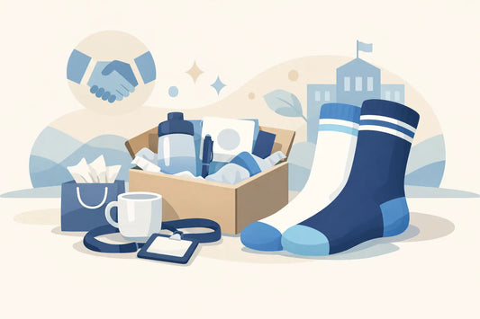 Calcetas para kits de bienvenida que sí aportan