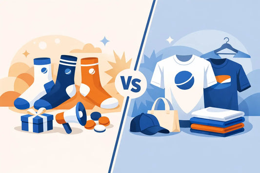 Calcetines promocionales vs playeras promocionales