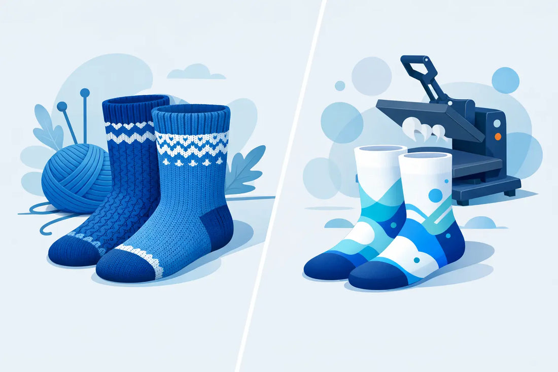 Calcetines tejidos vs sublimados: cuál elegir