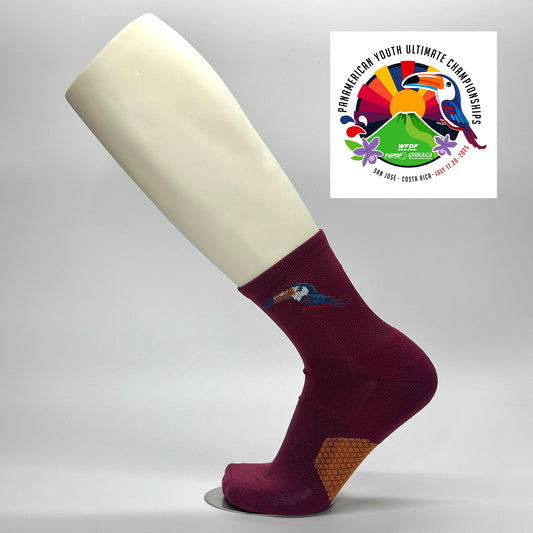 Calcetas personalizadas deportivas vino con icono tejido de carrera. Se regalaron calcetas en carrera. 